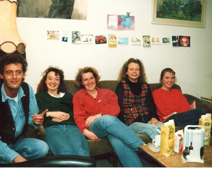 ria Groningen, bij Ria in het studentenhuis. 1993.